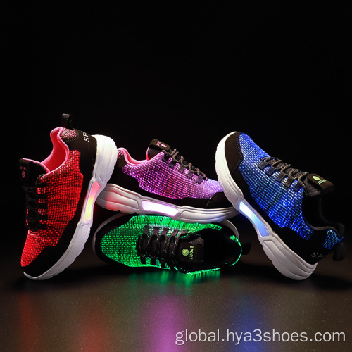 China Fashion Rechargeable Fiber Optic Shoes Factory